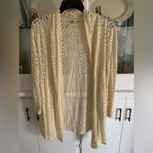 Susan Graver Open Front Cardigan size Large